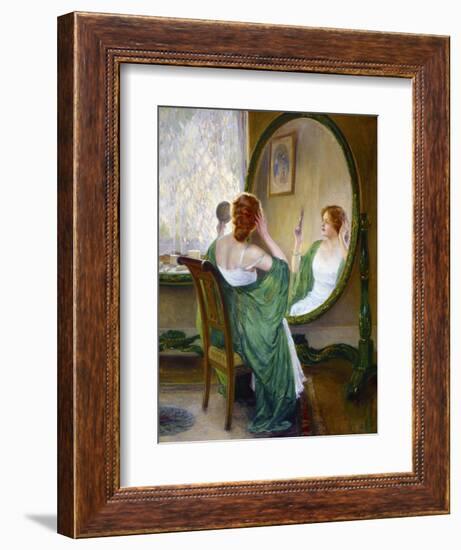 The Green Mirror-Guy Rose-Framed Premium Giclee Print