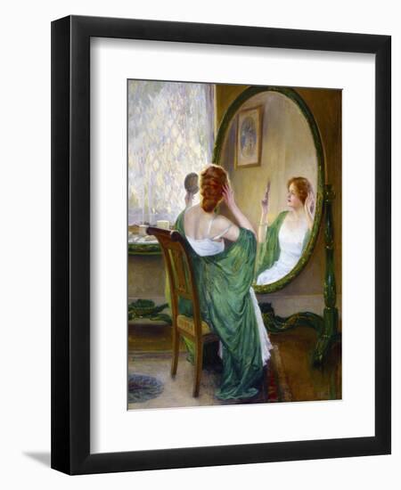 The Green Mirror-Guy Rose-Framed Premium Giclee Print