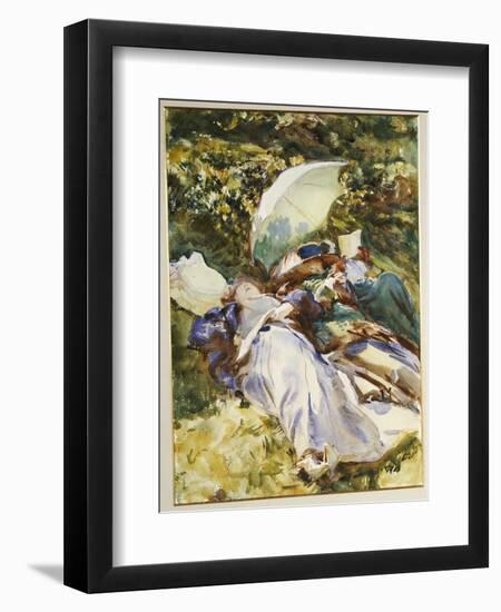 The Green Parasol, C.1910-John Singer Sargent-Framed Giclee Print