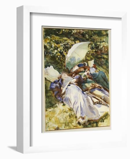 The Green Parasol, C.1910-John Singer Sargent-Framed Giclee Print