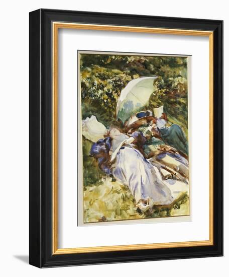 The Green Parasol, C.1910-John Singer Sargent-Framed Giclee Print