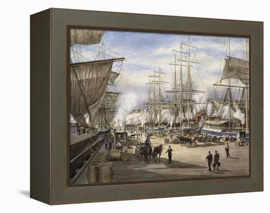 The Green St. Wharf-Stanton Manolakas-Framed Premier Image Canvas