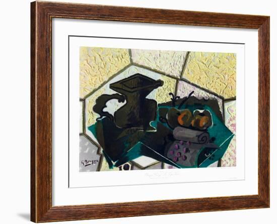 The Green Tablecloth-Georges Braque-Framed Collectable Print