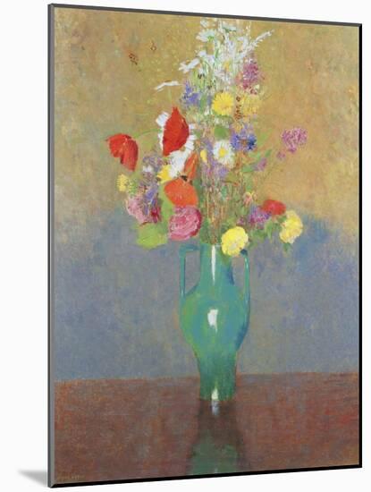 The Green Vase, C.1900 (Oil on Canvas)-Odilon Redon-Mounted Giclee Print