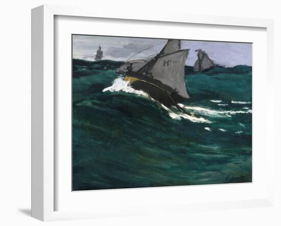 The Green Wave, c.1866-67-Claude Monet-Framed Giclee Print
