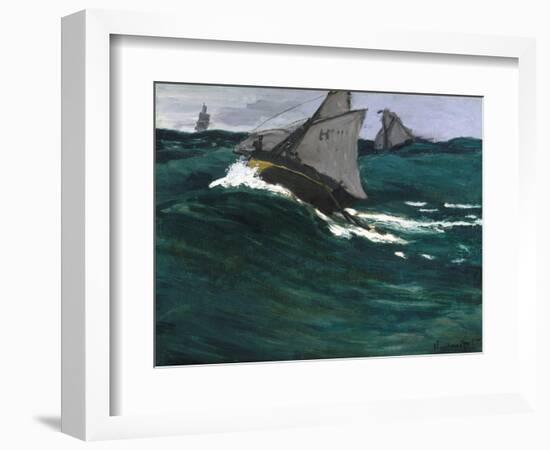 The Green Wave-Claude Monet-Framed Giclee Print