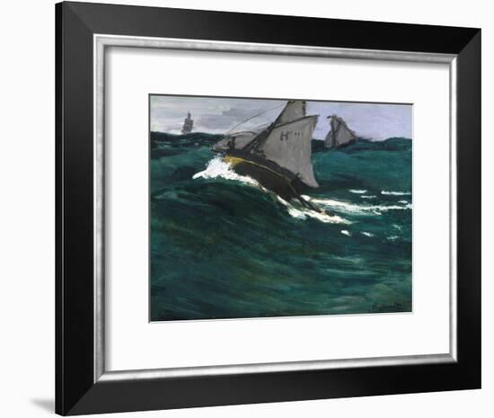 The Green Wave-Claude Monet-Framed Giclee Print