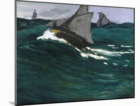 The Green Wave-Claude Monet-Mounted Giclee Print