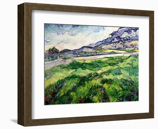 The Green Wheatfield Behind the Asylum, 1889-Vincent van Gogh-Framed Giclee Print