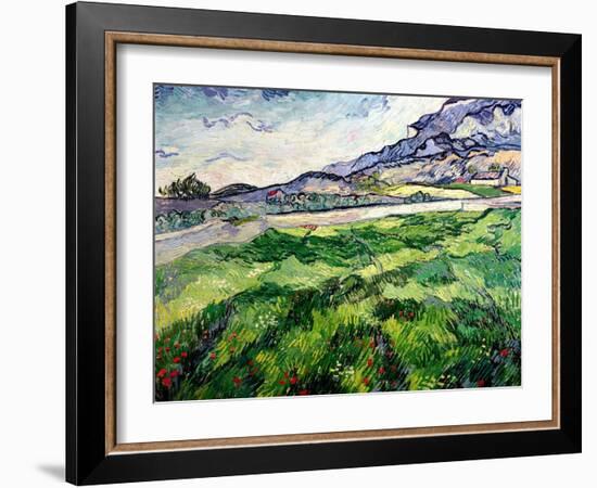 The Green Wheatfield Behind the Asylum, 1889-Vincent van Gogh-Framed Giclee Print