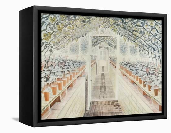 The Greenhouse: Cyclamen and Tomatoes-Eric Ravilious-Framed Premier Image Canvas