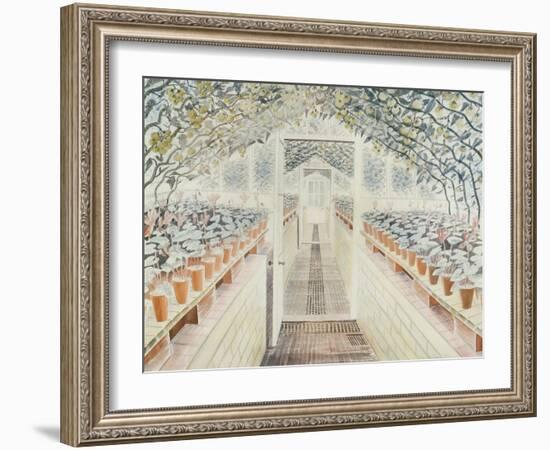 The Greenhouse: Cyclamen and Tomatoes-Eric Ravilious-Framed Giclee Print