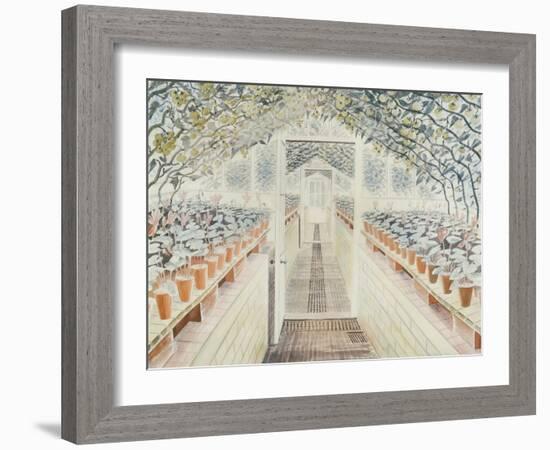 The Greenhouse: Cyclamen and Tomatoes-Eric Ravilious-Framed Giclee Print