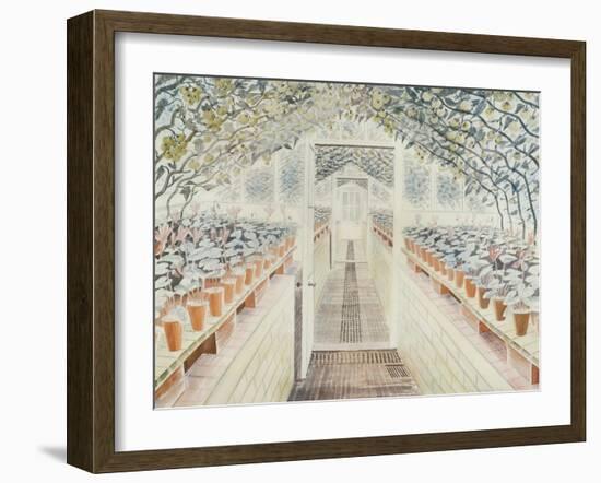 The Greenhouse: Cyclamen and Tomatoes-Eric Ravilious-Framed Giclee Print