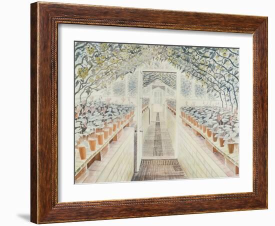 The Greenhouse: Cyclamen and Tomatoes-Eric Ravilious-Framed Giclee Print
