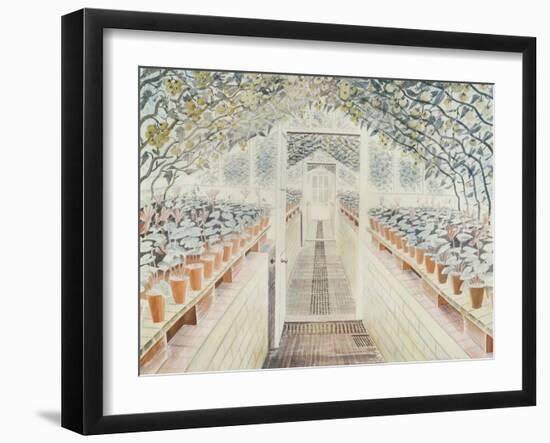 The Greenhouse: Cyclamen and Tomatoes-Eric Ravilious-Framed Giclee Print
