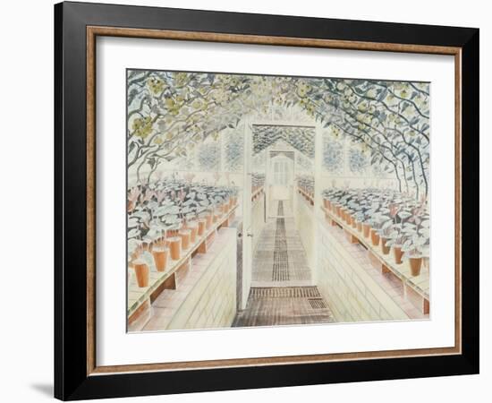 The Greenhouse: Cyclamen and Tomatoes-Eric Ravilious-Framed Giclee Print