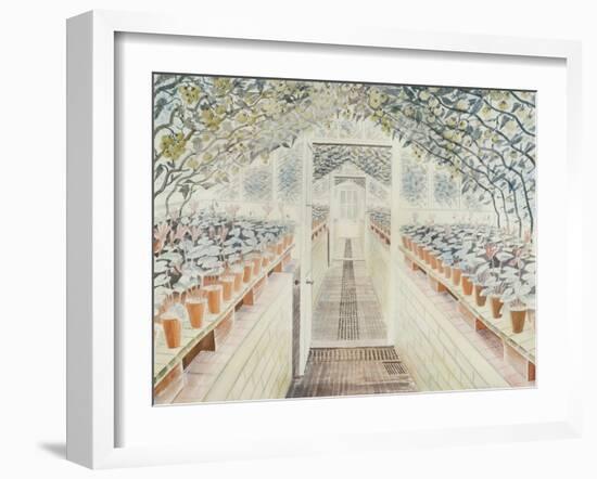 The Greenhouse: Cyclamen and Tomatoes-Eric Ravilious-Framed Giclee Print