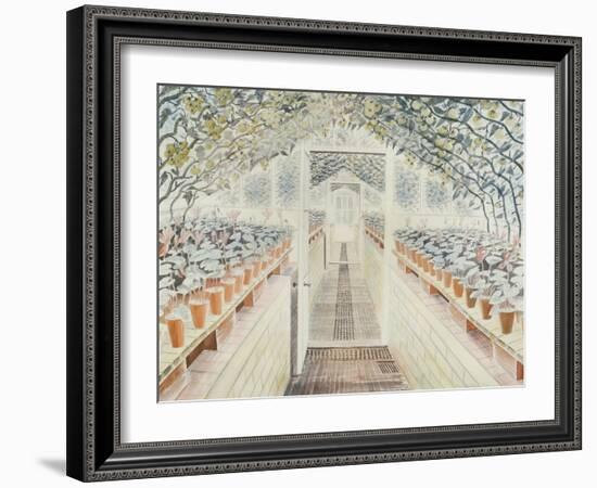 The Greenhouse: Cyclamen and Tomatoes-Eric Ravilious-Framed Giclee Print