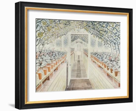 The Greenhouse: Cyclamen and Tomatoes-Eric Ravilious-Framed Giclee Print