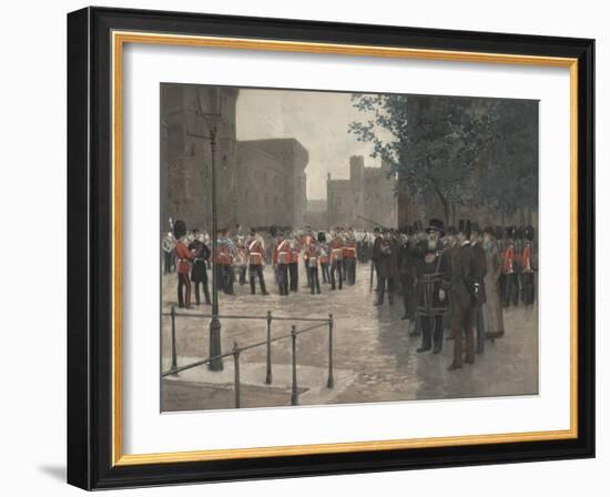 The Grenadier Guards, Tower of London, 1880-Jean-Baptiste Edouard Detaille-Framed Giclee Print