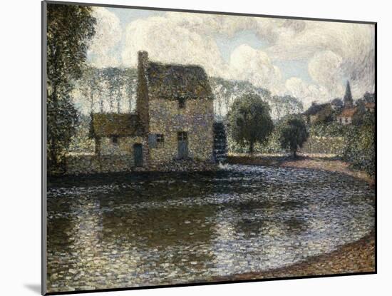 The Grey Windmill; Le Moulin Gris, 1914-Henri Eugene Augustin Le Sidaner-Mounted Giclee Print