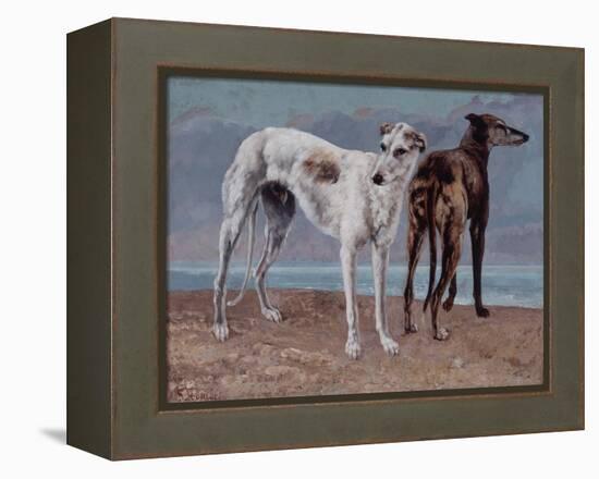 The Greyhounds of the Comte De Choiseul, 1866-Gustave Courbet-Framed Premier Image Canvas