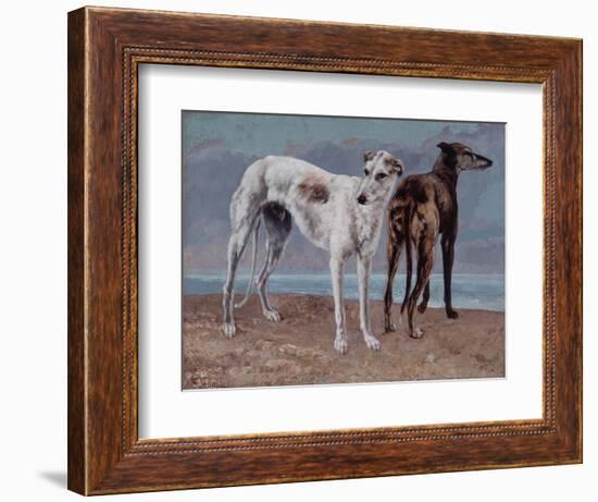 The Greyhounds of the Comte De Choiseul, 1866-Gustave Courbet-Framed Giclee Print