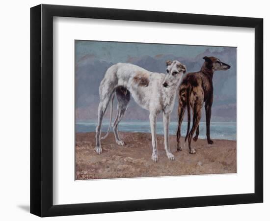 The Greyhounds of the Comte De Choiseul, 1866-Gustave Courbet-Framed Giclee Print