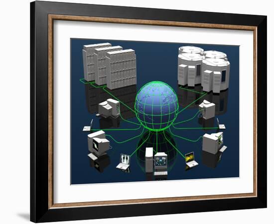 The Grid-David Parker-Framed Photographic Print