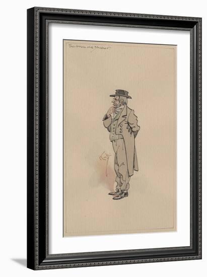 The Grim Old Shaker, c.1920s-Joseph Clayton Clarke-Framed Giclee Print