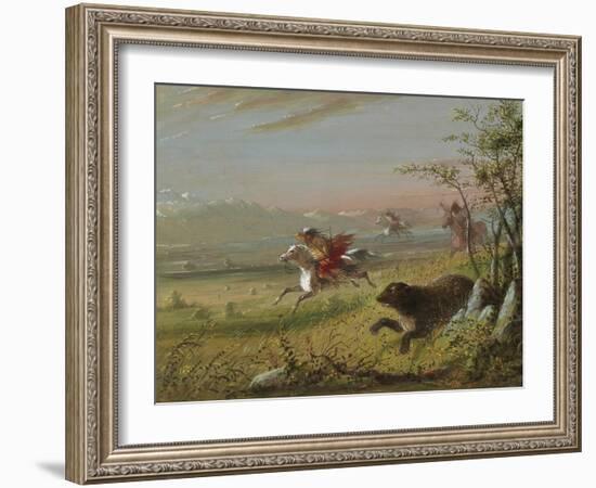 The Grizzly Bear-Alfred Jacob Miller-Framed Giclee Print