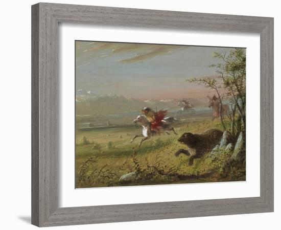 The Grizzly Bear-Alfred Jacob Miller-Framed Giclee Print