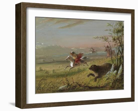 The Grizzly Bear-Alfred Jacob Miller-Framed Giclee Print