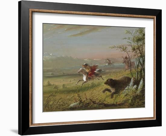 The Grizzly Bear-Alfred Jacob Miller-Framed Giclee Print