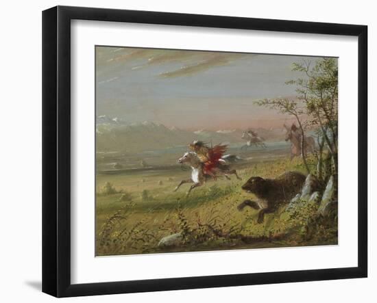 The Grizzly Bear-Alfred Jacob Miller-Framed Giclee Print