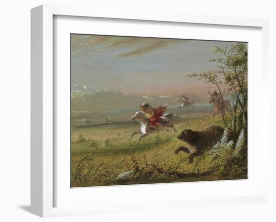 The Grizzly Bear-Alfred Jacob Miller-Framed Giclee Print