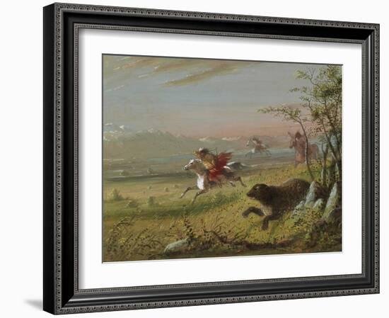 The Grizzly Bear-Alfred Jacob Miller-Framed Giclee Print