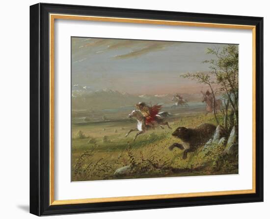 The Grizzly Bear-Alfred Jacob Miller-Framed Giclee Print