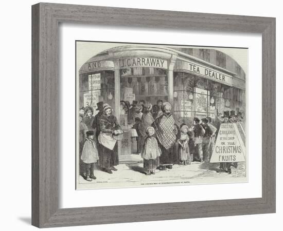 The Grocer's Shop at Christmas-Myles Birket Foster-Framed Giclee Print