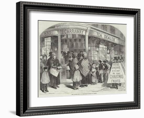 The Grocer's Shop at Christmas-Myles Birket Foster-Framed Giclee Print