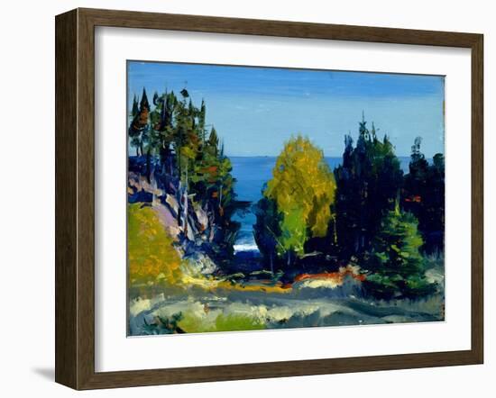 The Grove - Monhegan, 1911 (Oil on Board)-George Wesley Bellows-Framed Giclee Print