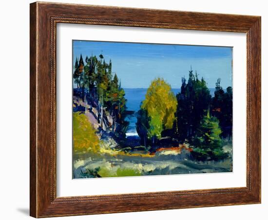 The Grove - Monhegan, 1911 (Oil on Board)-George Wesley Bellows-Framed Giclee Print