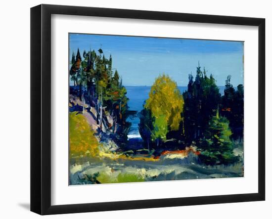 The Grove - Monhegan, 1911 (Oil on Board)-George Wesley Bellows-Framed Giclee Print