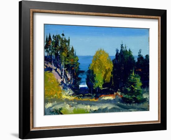 The Grove - Monhegan, 1911 (Oil on Board)-George Wesley Bellows-Framed Giclee Print