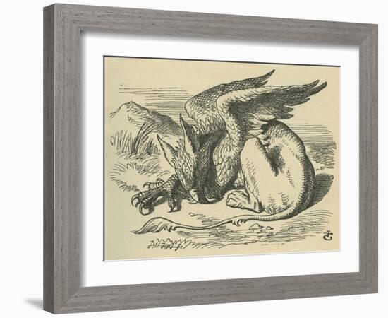 The Gryphon, Lewis Carroll-John Tenniel-Framed Giclee Print