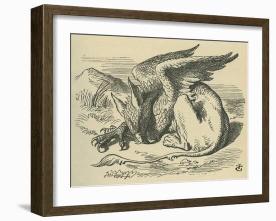 The Gryphon, Lewis Carroll-John Tenniel-Framed Giclee Print