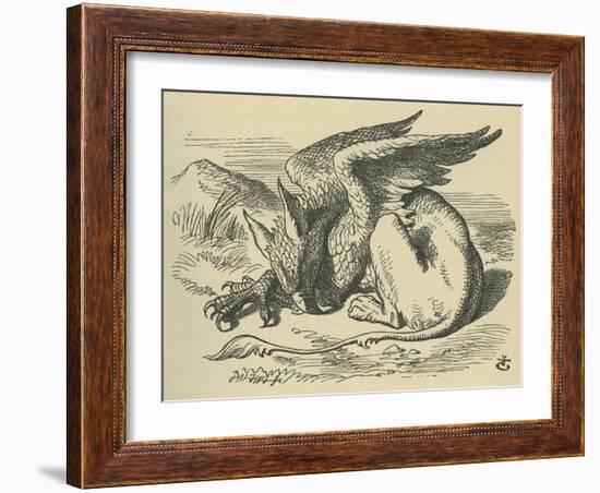 The Gryphon, Lewis Carroll-John Tenniel-Framed Giclee Print