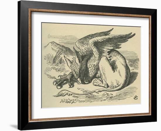 The Gryphon, Lewis Carroll-John Tenniel-Framed Giclee Print