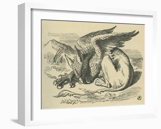 The Gryphon, Lewis Carroll-John Tenniel-Framed Giclee Print